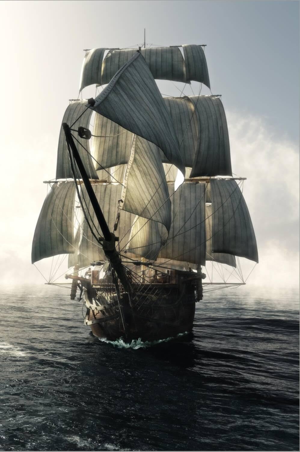 Amazon.com: ART.COM Stretched Canvas Print Front View of a Pirate