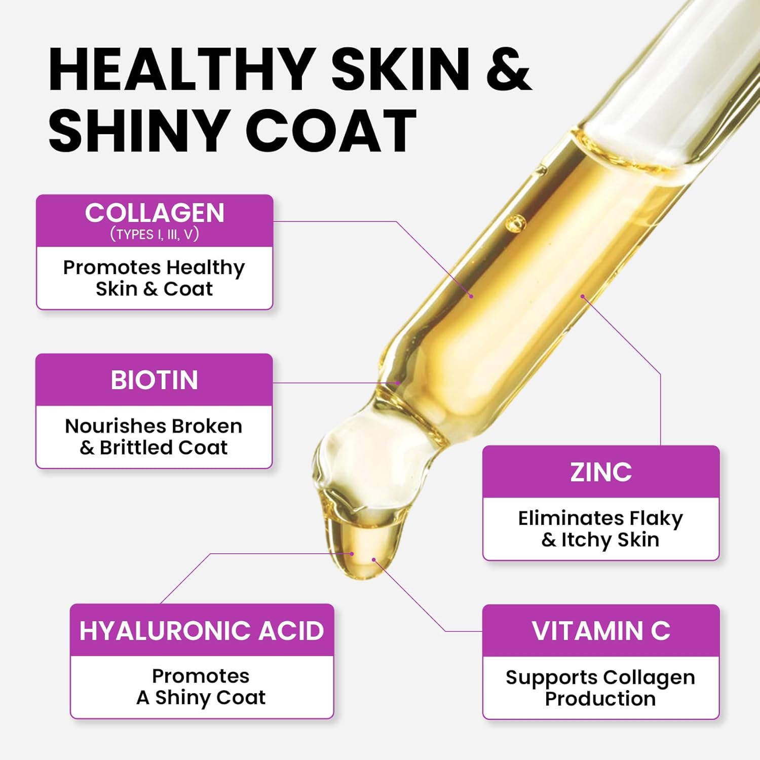 Collagen Drops for Dogs – 4oz Liquid Support for Healthy Joints and Coat Condition