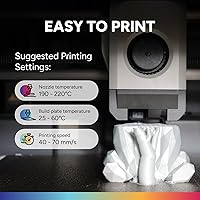 Vista 6 de Overture PLA Plus (PLA+) Filamento de 1/16 pulgadas, dureza mejorada con rollo PLA, con superficie de construcción 3D de 7.87 × 7.87 pulgadas, PLA