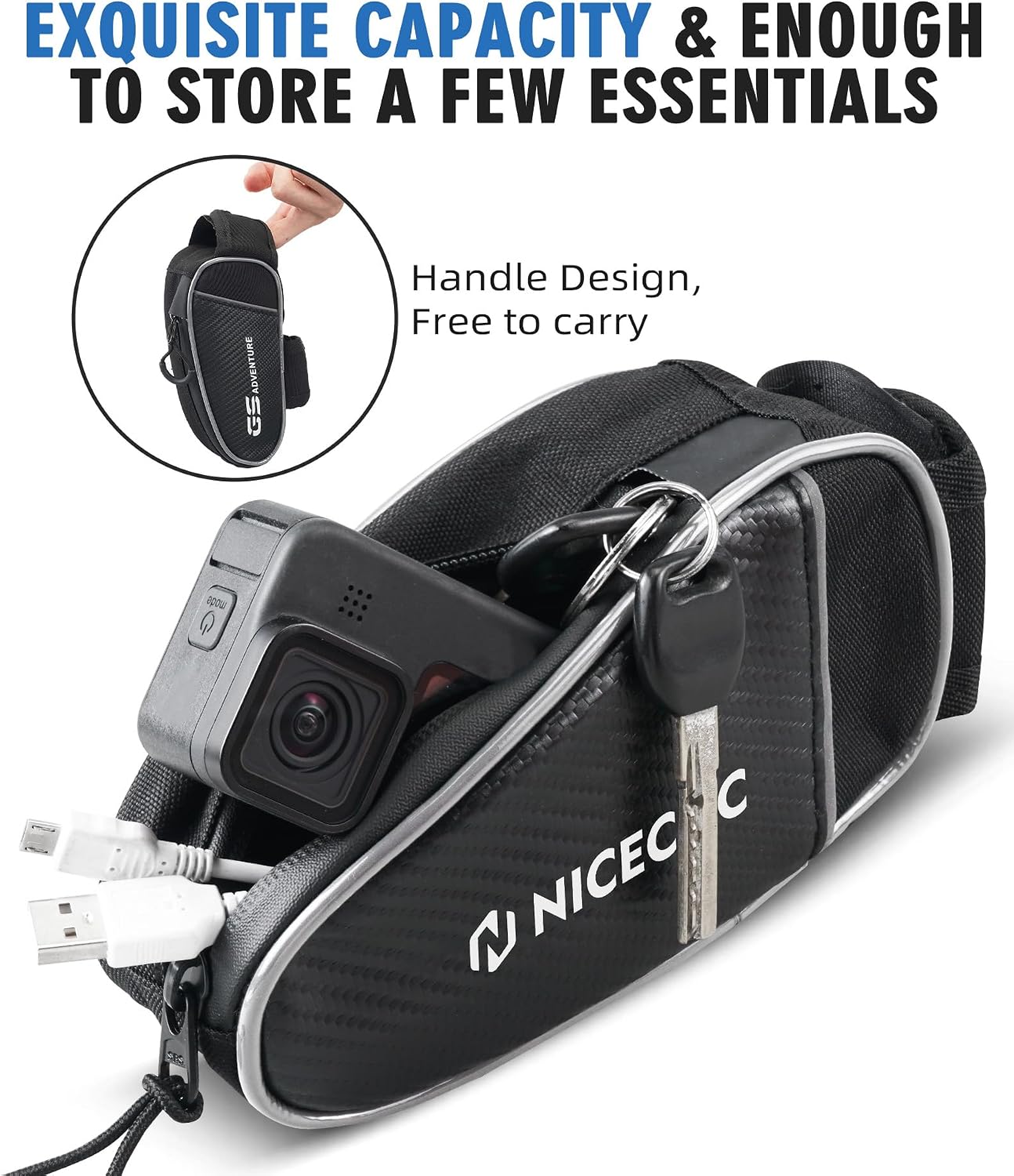 NICECNC R1200GS R1250GS Fairing Side Bags, Waterproof Motorcycle Tool Accessory Organizer Bags Compatible with R1200GS 2013-2023, R1200GS LC Adventure 2014-2023, R1250 GS/Adventure 2018-2023, 2pcs image 5