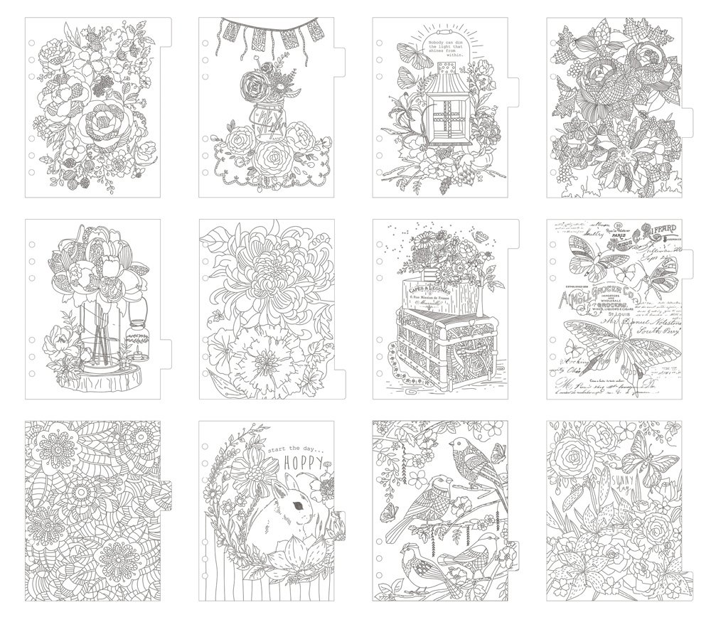 Prima Marketing 655350592196 My Prima Planner Embelishments Coloring Dividers - Beauty is Everywhere