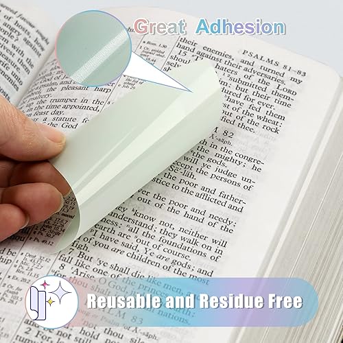 Miniatura 8 de Notas adhesivas transparentes, 2000 hojas de notas adhesivas transparentes con bolígrafo, pestañas autoadhesivas translúcidas impermeables para