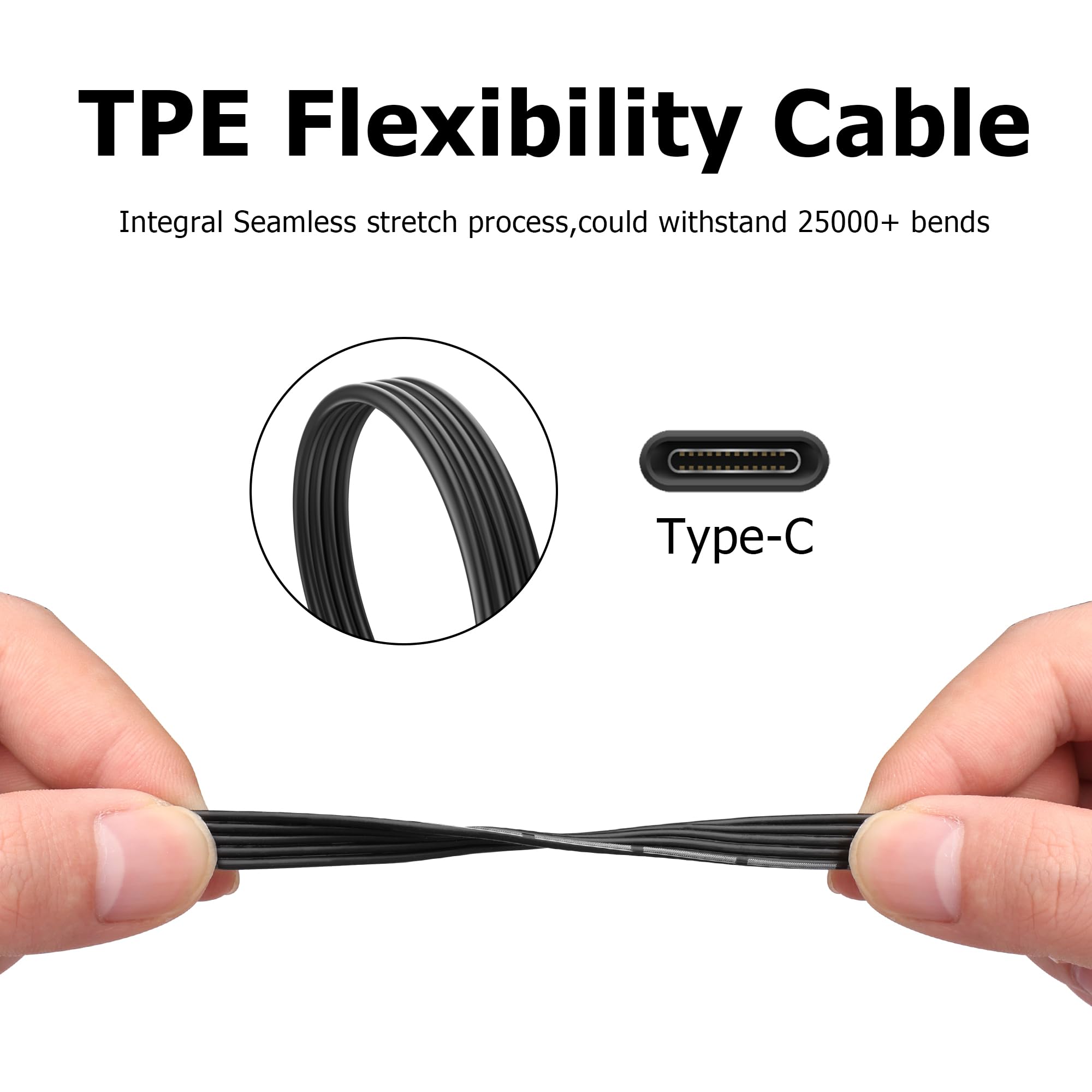Câble USB-C Mâle Vers Femelle à Angle Droit 90° - 30 Cm - Transfert Données 480 Mbps