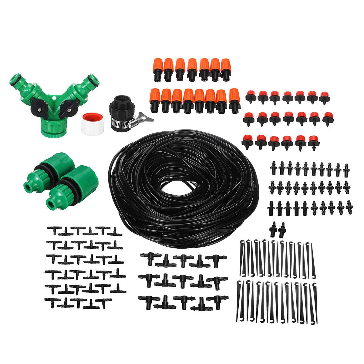 HARPRA 159Pcs 50 Meters DIY Plant Self Watering Micro Drip Irrigation System Garden Hose Set
