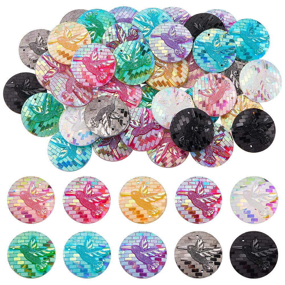 Cabochons ronds plats en résine de 25mm avec deux trous pour couture