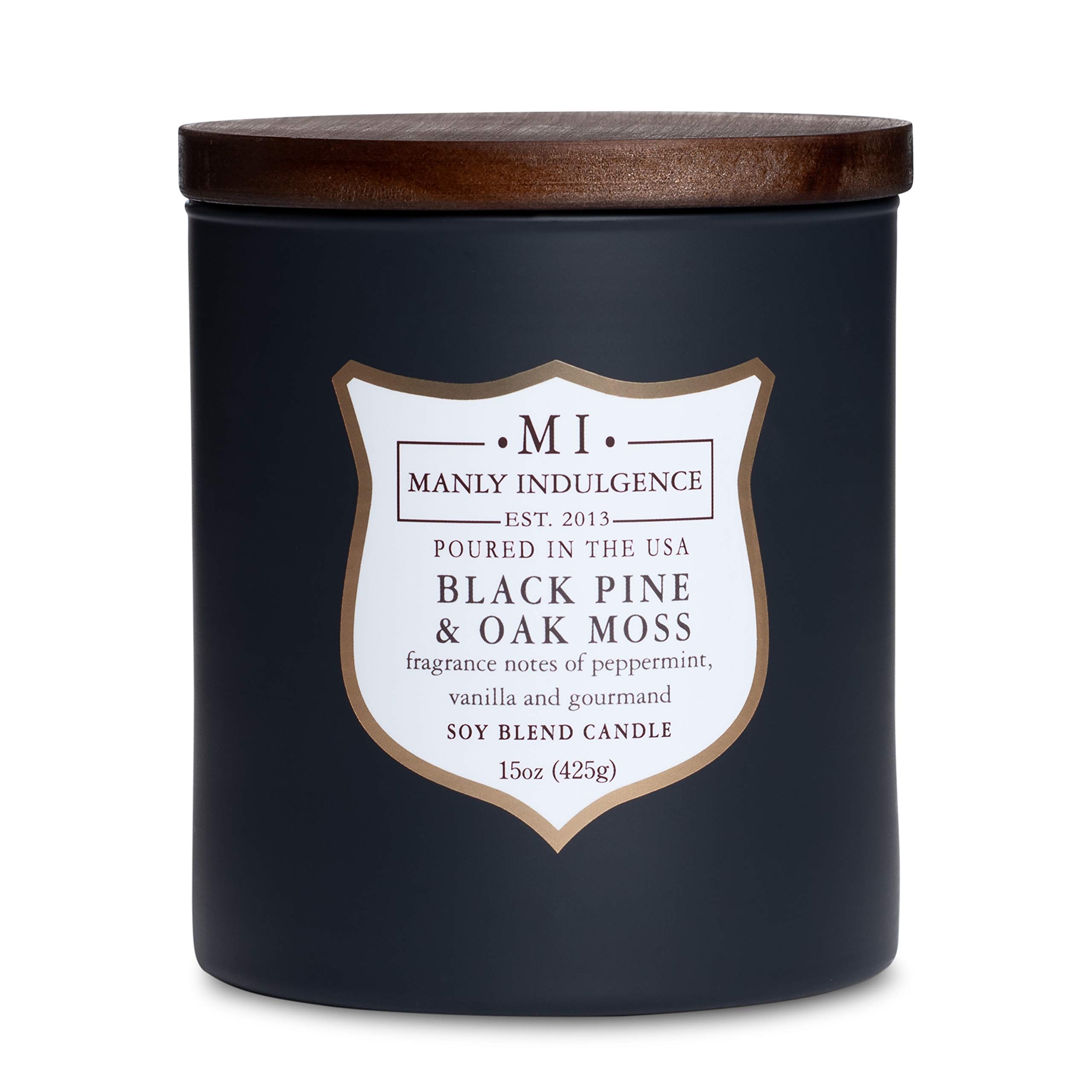 Manly Indulgence Black Pine & Oak Moss Soy Blend Candle - 16 oz by Manly Indulgence