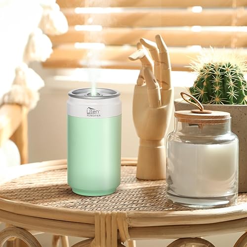 Miniatura 9 de Humidificadores, humidificador para dormitorio, humidificador de aire de lata, humidificadores para el hogar y las plantas, alimentado por USB y