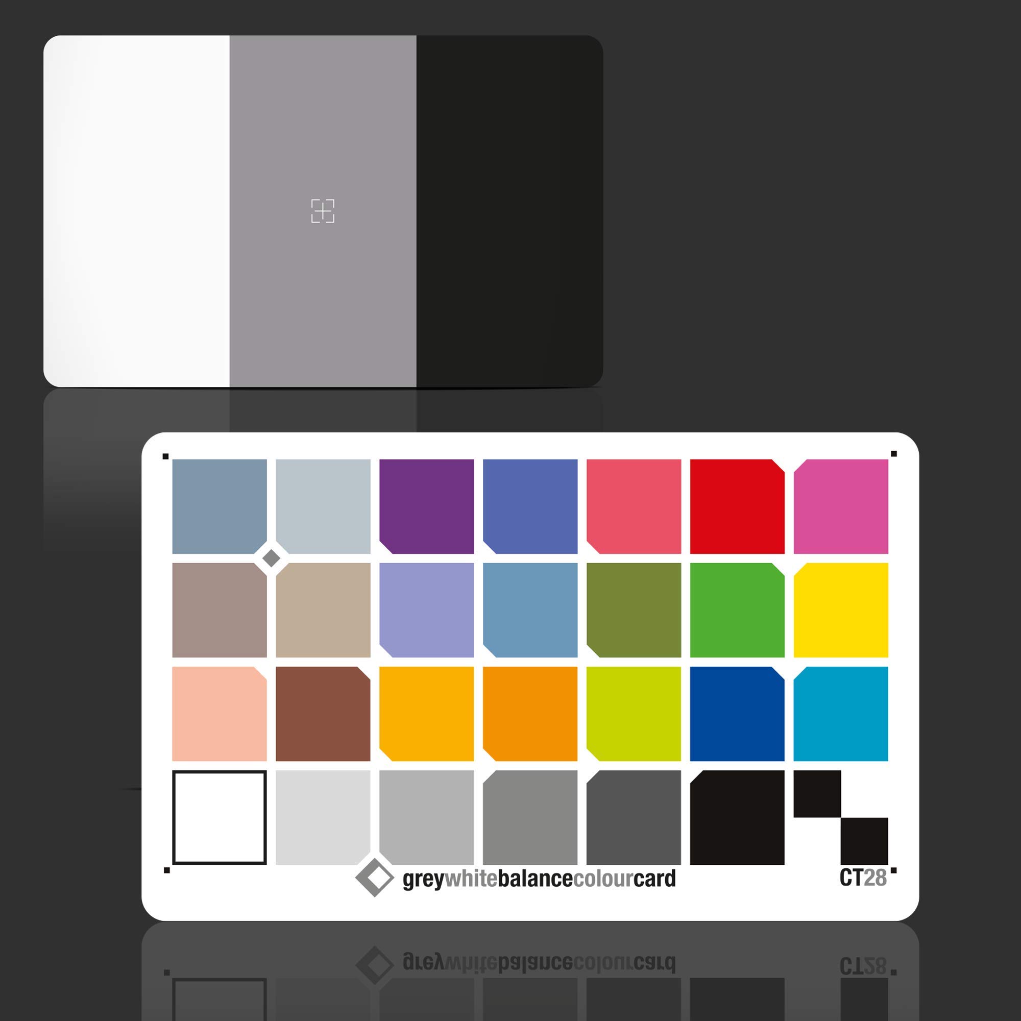 Tarjeta CT28 Color Gris para Fotógrafos y Diseñadores. Tarjeta de Crédito CT28 de 3 x 2 (86 mm x 54 mm). Tarjeta de PVC impermeable laminada mate para todas las condiciones incluyendo bajo el agua.