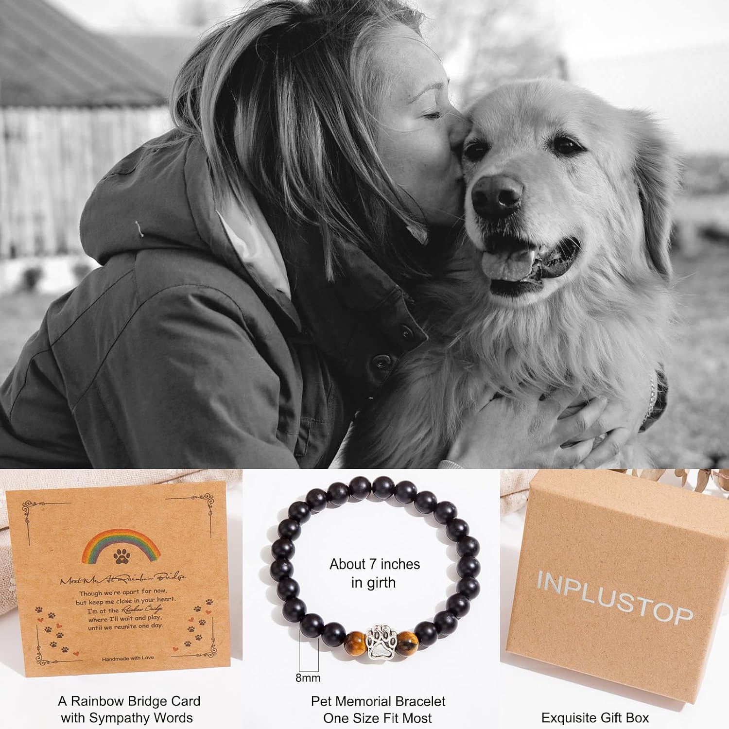 Dog Memorial Gifts - Pet Loss Sympathy Gift, Dog Passing Away Remembrance Bracelet for Men & Women image 5