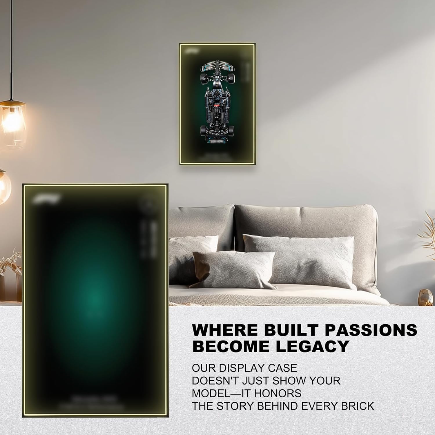 Lego Picture Frame with LED Lights,Model 42171, Display Wallboard with Illumination for Adult Collectibles, Glowing Building Blocks Showcase.