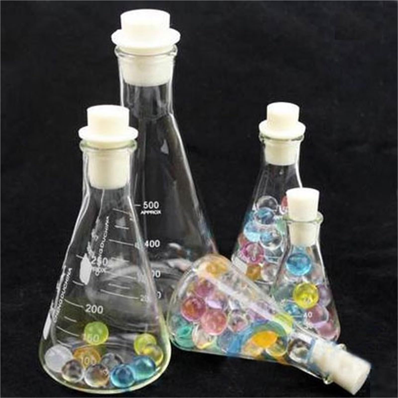 Borokrzemianowa kolba miarowa, 1000 ml szklana kolba stożkowa Kolba Erlenmeyera do chemii Borokrzemianowa odporna na wysoką temperaturę Sprzęt laboratoryjny(1000ml)