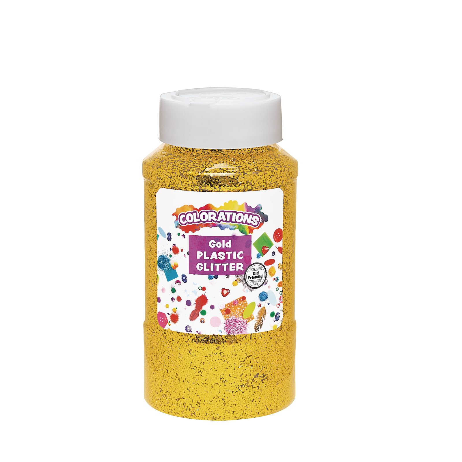 Colorations 1 Lbs. Plastic Glitter - Gold-picture-27