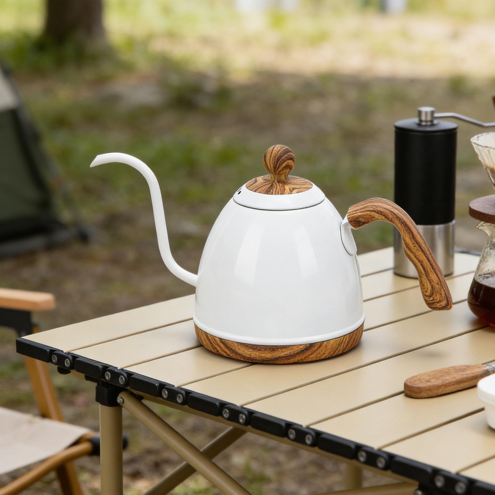 Haofy Bollitore Elettrico A Collo Di Cigno 600ml Controllo Della Temperatura Variabile Da 40°C A 100°C Bollitore Di Precisione In Acciaio Inossidabile Per Appassionati Di Caffè E Tè Piccoli (Spina