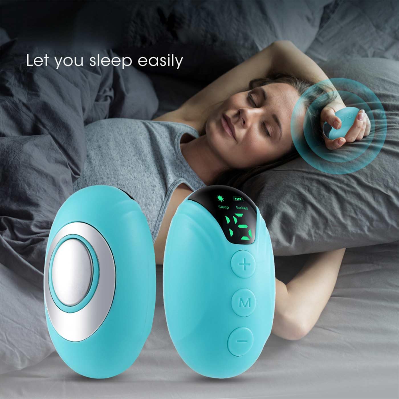 Neurocontrol Dispositivo para Ansiedad - Natural Sleep Aid Device,Calm Anxiety Device,Hand Held Nighttime Sleep Aid Device,Portable Fast Sleep Device,Improved Sleep Anxiety,Small Easy to Carry (White)