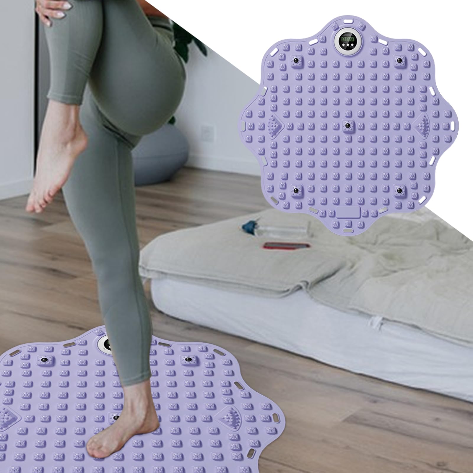 Tappeto Per Riflessologia Plantare - Stimolatore con Contatore Intelligente per i Piedi - Pedana Stimolazione Muscolare Piedi - Per Donna Uomo Adulto Atleta Anziano Runner Casa Ufficio Viaggio Profess