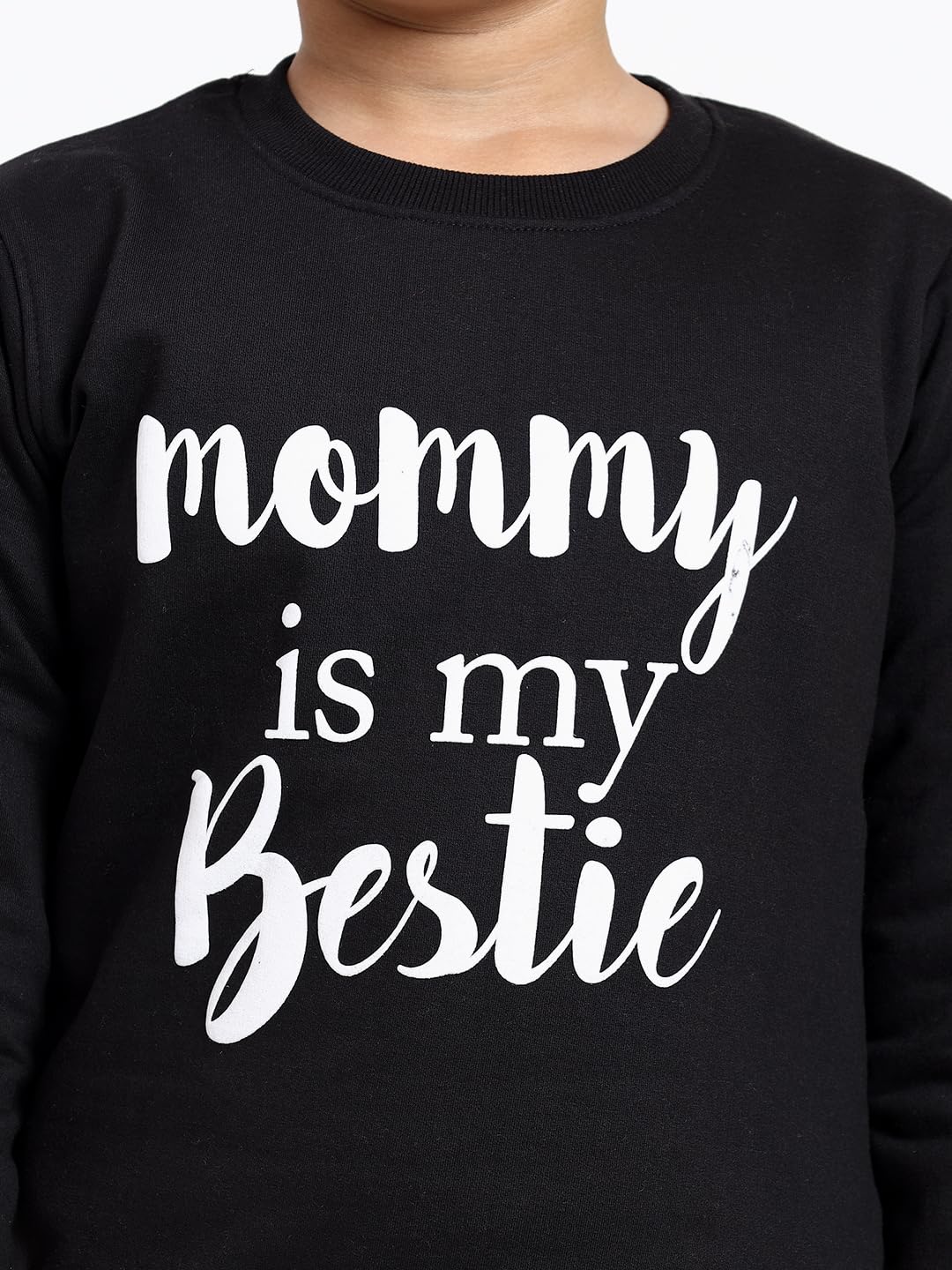 FUNKOOL Boys Regular Fit | Premium Cotton Fleece |Full Sleeves|Round Neck|Trendy Winter Wear| Sweatshirts for Boys and Girls -Black 2
