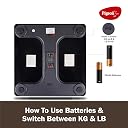 Pigeon Opal Weighing Machine for Body Weight Machine| Digital Bathroom Scale for Weight Measurement| Weighing Scale with LCD Display| 36 Months Warranty, Black, 180 Kg gallery image