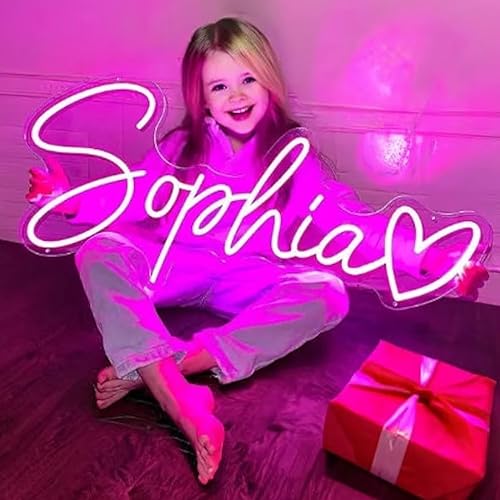 HancraStore - Letreros de neón personalizados para decoración de pared, luces LED de neón personalizadas para boda, dormitorio, decoración del