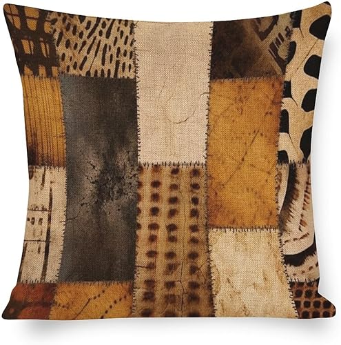 Fundas de almohada decorativas con patrón de tribu secreta en estilo bohemio, funda de almohada inspirada en textiles, fundas de almohada