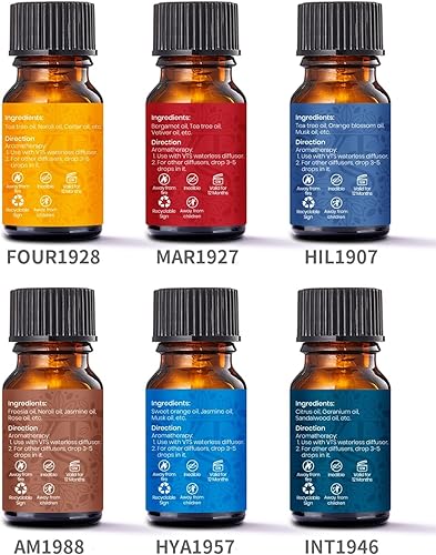 Miniatura 8 de VTS - Difusor sin agua con aroma a madera, juego de regalo de aceites esenciales, mezclas de aceites de aromaterapia para difusores para el hogar, 6