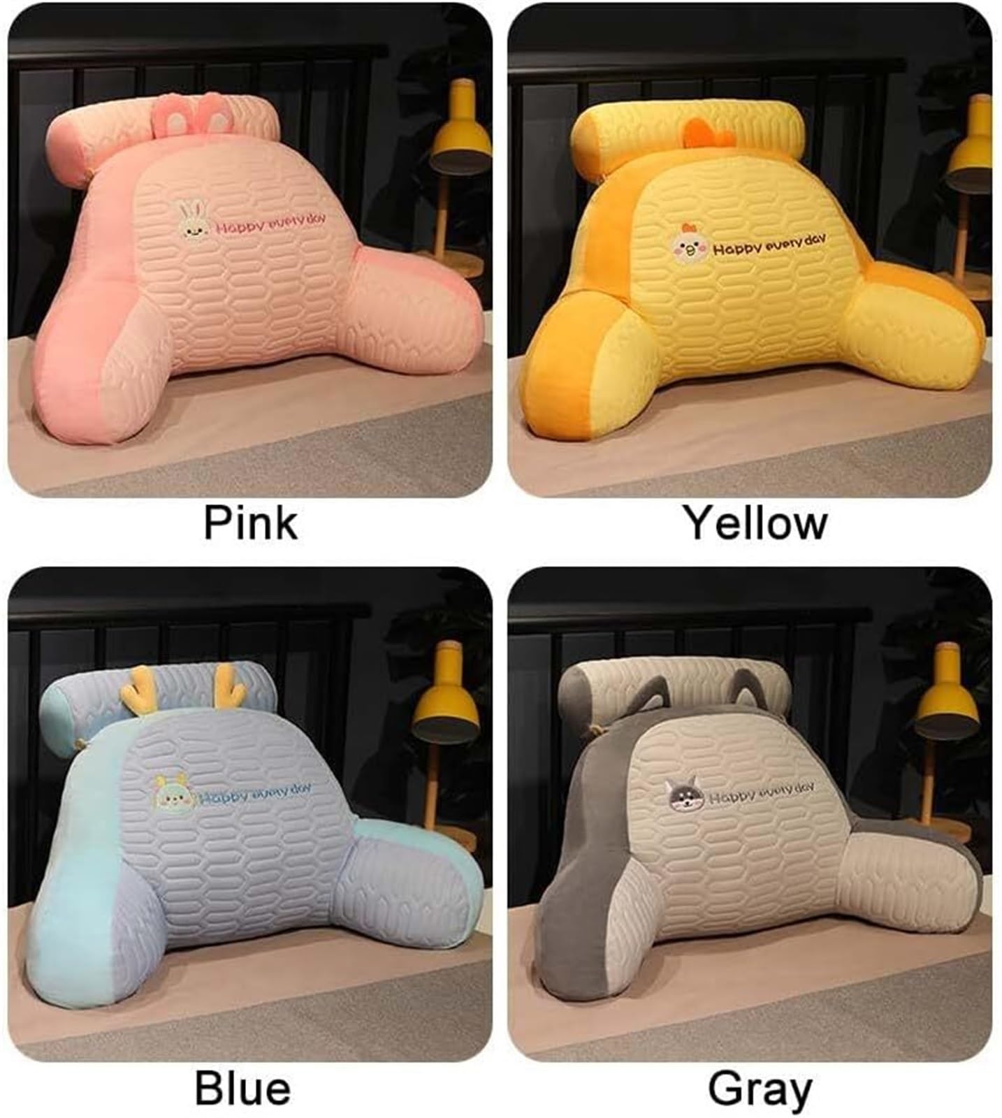 Cojín de Apoyo Lumbar for Silla Cama Que Alivia la Fatiga. Almohada mullida y cómoda(Yellow,65 * 45CM)