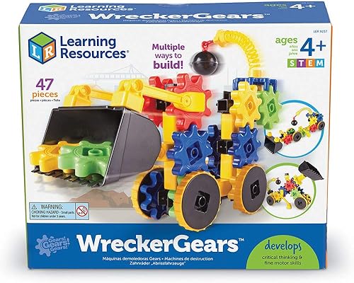 Miniatura 7 de Learning Resources Engranajes! Gears! WreckerGears, actividades STEM, habilidades motoras finas, kit de explorador para niños pequeños, ciencia y