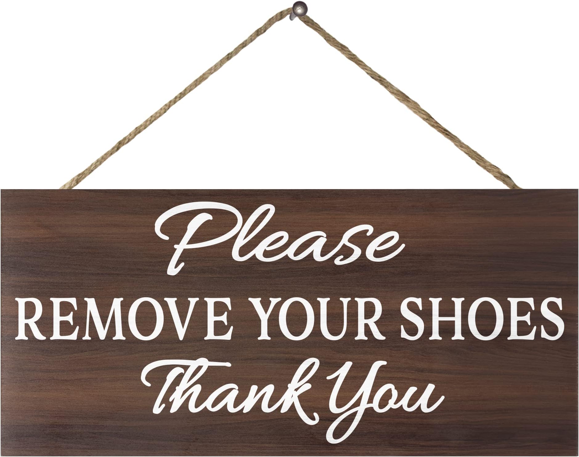Please Remove Your Shoes Wooden Sign, Front Door or Mudroom Sign, No Shoes Signs, American Made