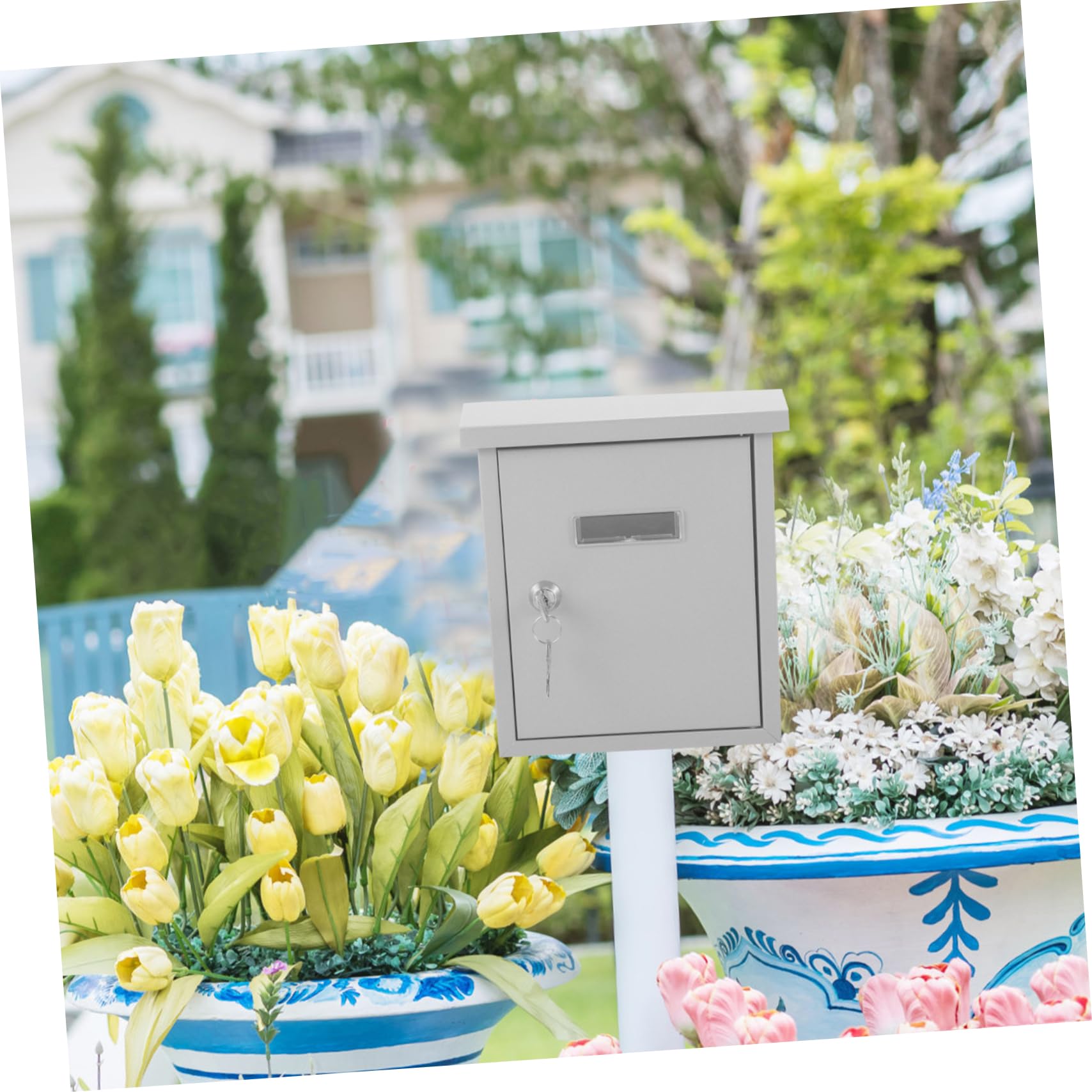 Angoily Retro-briefkasten Aus Metall Für Außenbereich Wasserdichter Wandbriefkasten Im Vintage-Stil Als Haus Und Gartenbriefkasten