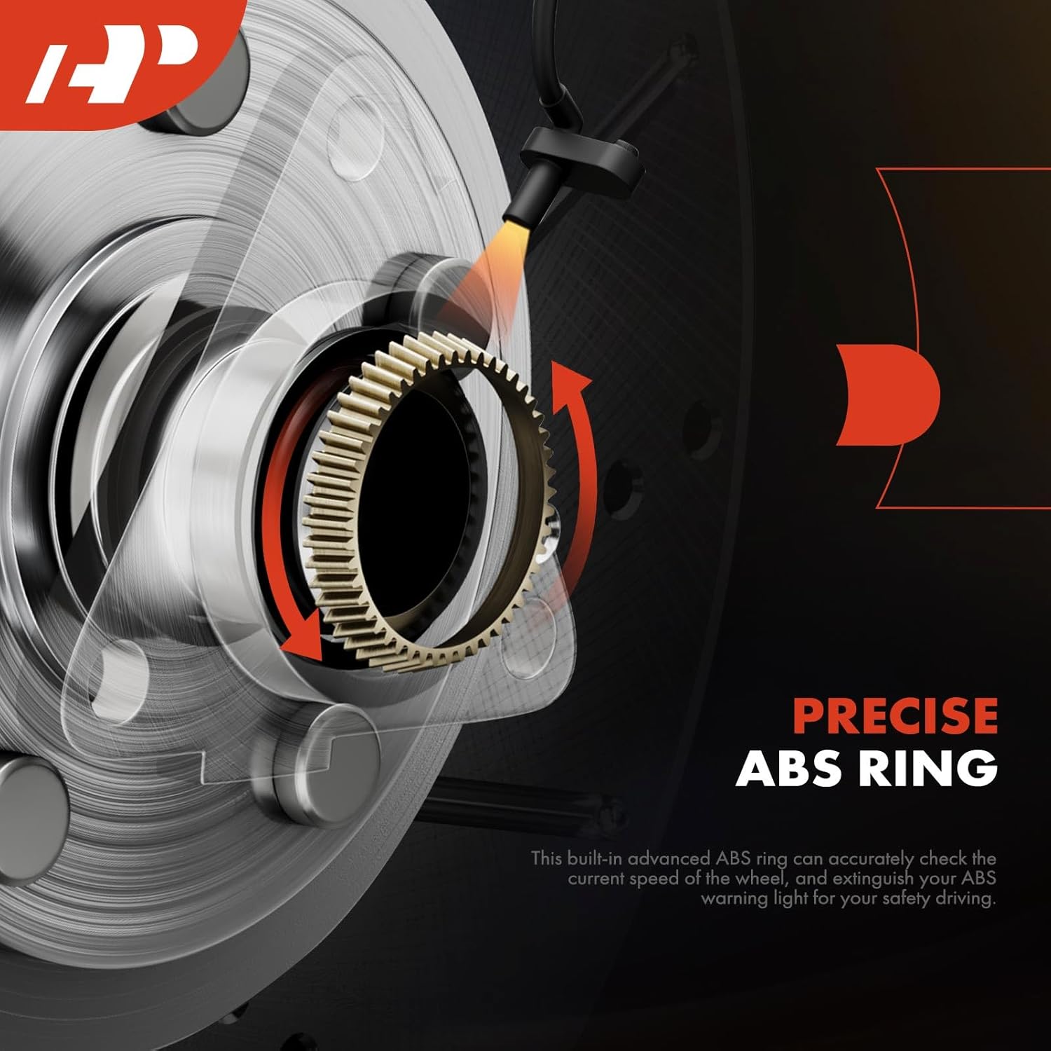 A-Premium Front Wheel Bearing and Hub Assembly with ABS & 5-Lug Compatible with Hyundai Genesis Coupe 2010-2016