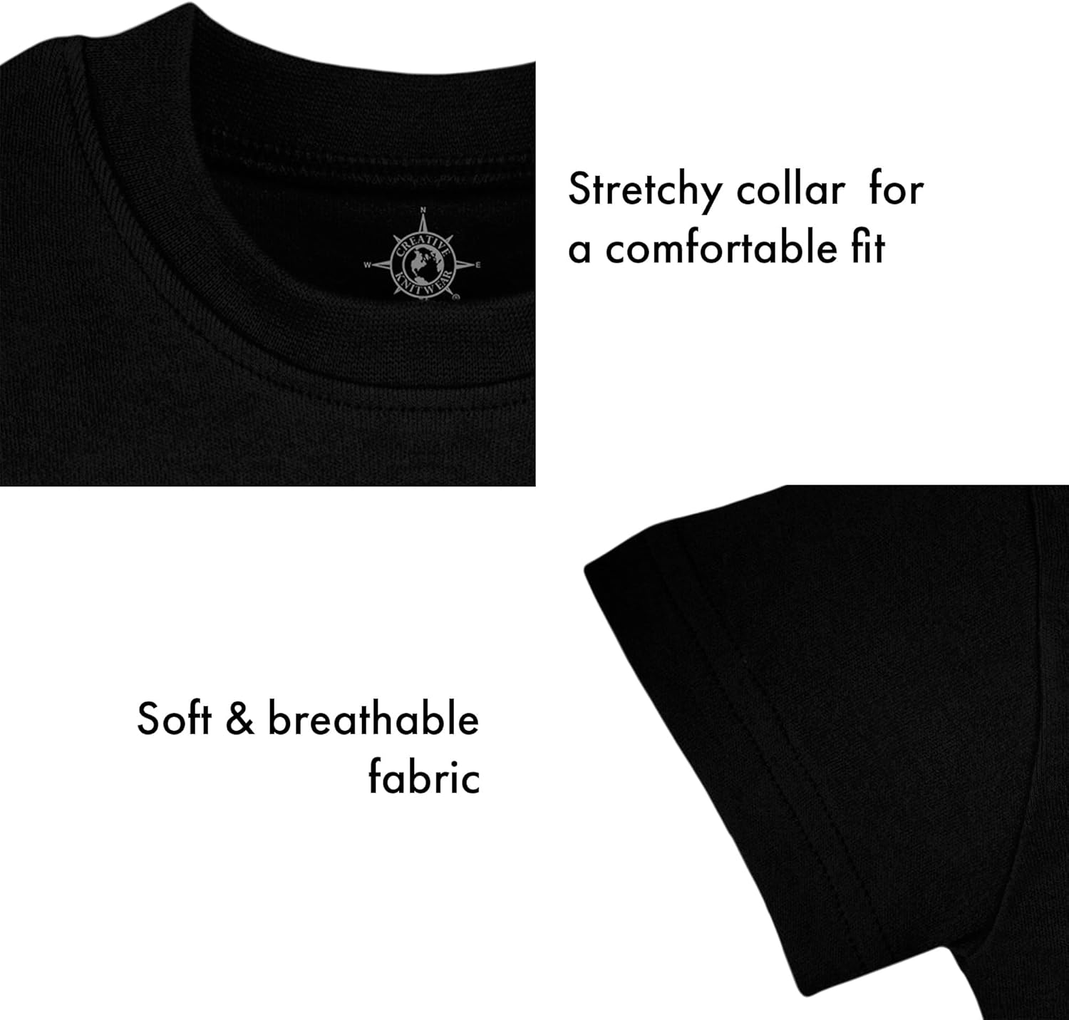 Creative Knitwear College Baby Short Sleeve T-Shirt - Embroidered Team Logo, for Boys & Girls (24 Months - 4T) - Image 4