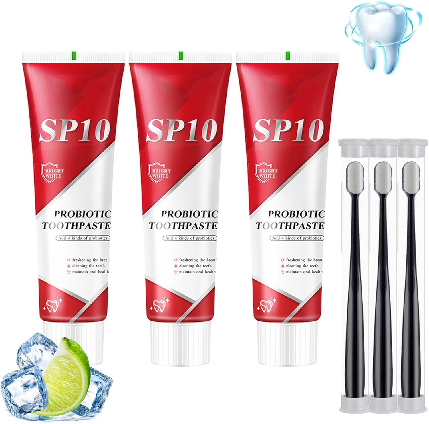 Cophksu Sp10 Probiotic Toothpaste, Sp 10 Probiotic Toothpaste Whitening, Sp10 Ultra Whitening Toothpaste, Pasta Dental Blanqueadora Sp10, Pasta Dental Sp-10, Deep Cleansing,Fresh Breath (3)
