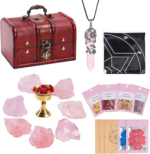 Miniatura 8 de Soulnioi Juego de 14 piedras curativas de cristales de chakra y piedras crudas con caja de madera de regalo para principiantes meditación reiki