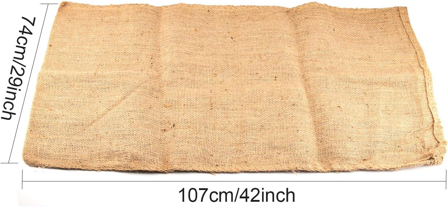 KEILEOHO 3 Pack 42 x 29 Inch Burlap Bags, Large Food Grade Jute Grow Bags for Gardening, Potato Sack Race Bags