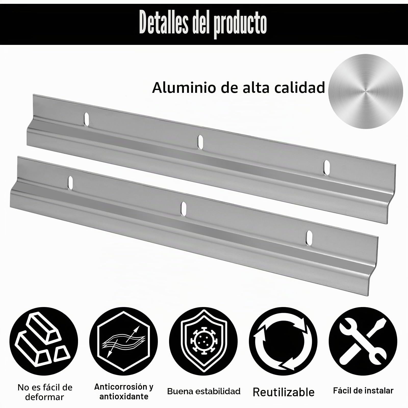Pinzas en Z de 30 cm para colgar, sistema de suspensión resistente, ganchos para marcos de fotos entrelazados, perfil Z, riel para colgar fotos y espejos, marco de obras de arte | Aluminio, ganchos entrelazados para marcos de fotos, perfil Z, riel para co