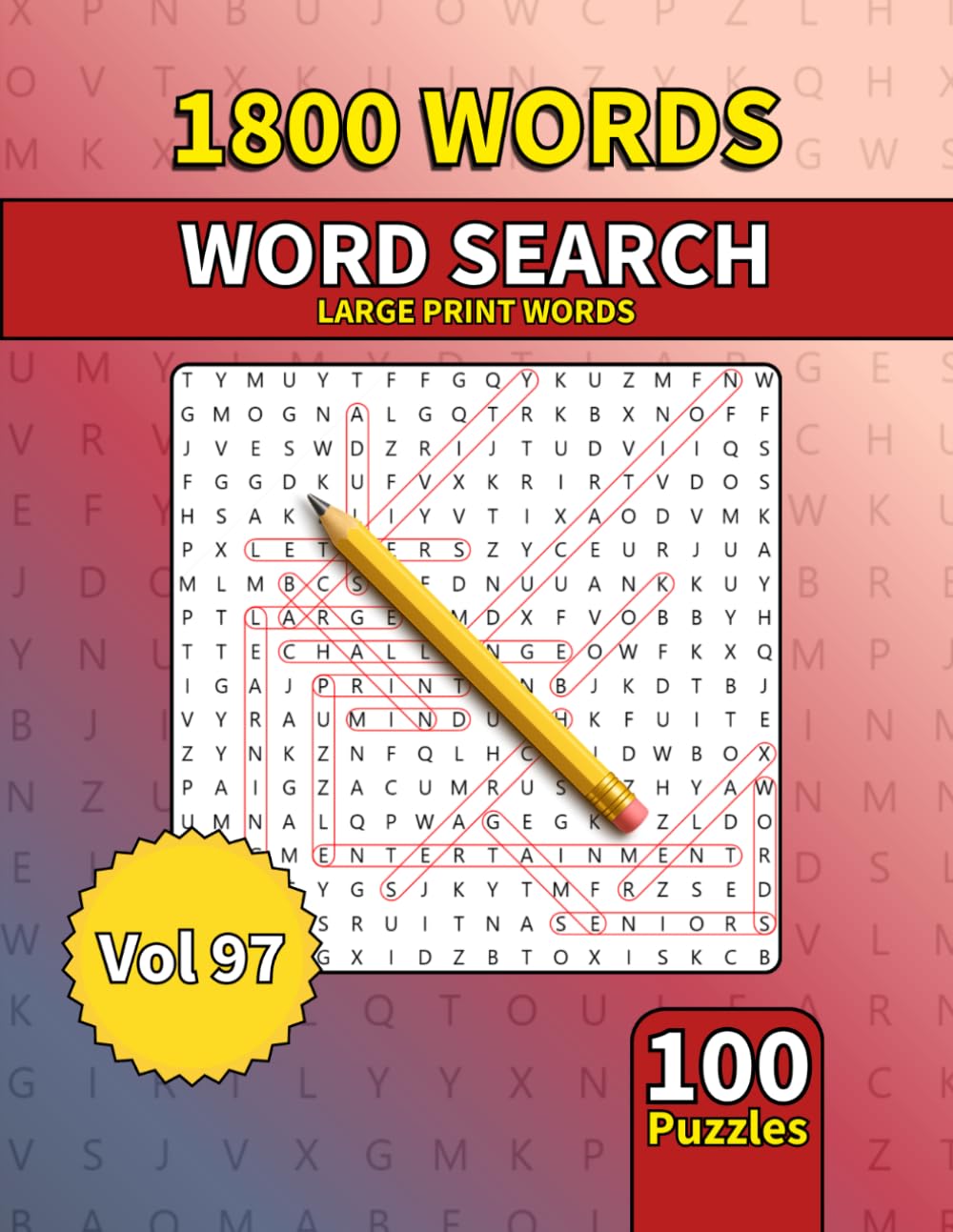 Large Print Word Search Book for Adults: 1800 Words - 100 Puzzles - Varied Themes - Perfect for Adults, Seniors & Teens - Vol 97