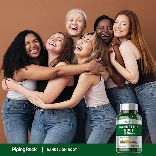 Miniatura 6 de Piping Rock Extracto de raíz de diente de león | 1800 mg | 180 cápsulas | Suplemento de hierbas | Taraxacum Officinale | Sin OMG, sin gluten