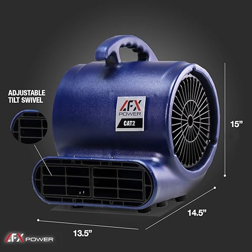 Miniatura 5 de Ventilador de suelo CAT 2 Air Mover para secadora de alfombras, para restauración y uso de limpieza, para limpiar y secar derrames de agua, fugas o