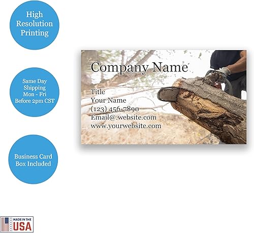 Vista 12 de Tarjetas de visita personalizadas, 3.5 x 2 pulgadas, paquete de 100 tarjetas gruesas y resistentes de 14 puntos, cuidado del césped, remoción