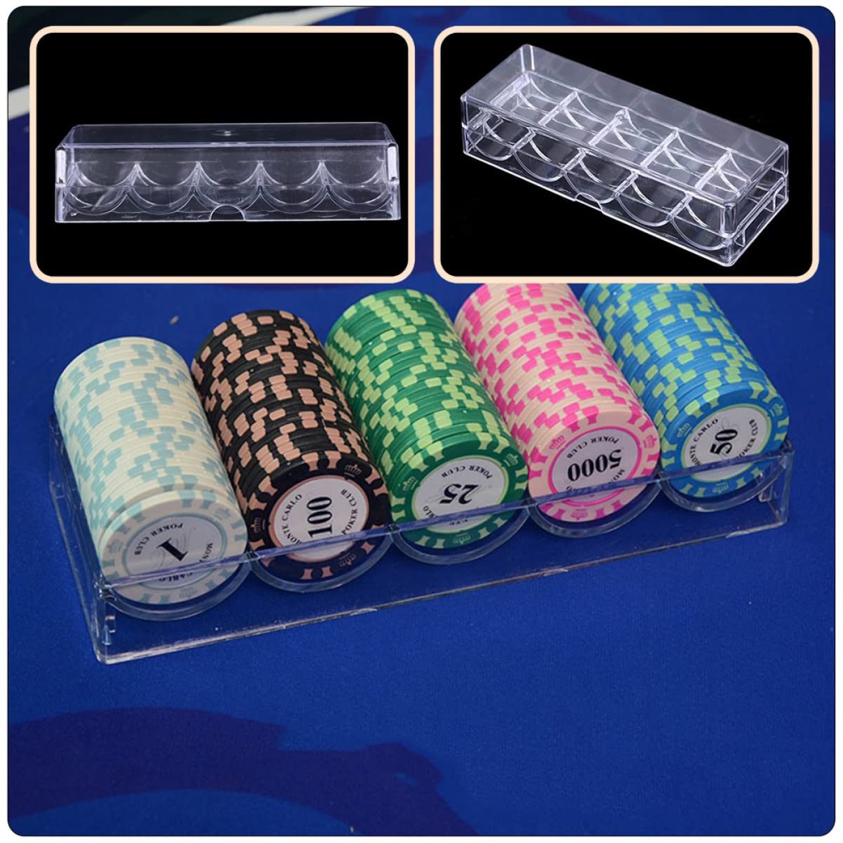 Cabilock 3 STK Chip-Rack Herausfordernde Münzanzeige Halter Für Spielchips Chipträger Jetons Behälter Für Sammelbehälter Für Münzen -chip-Fach Esstisch Cd Acryl
