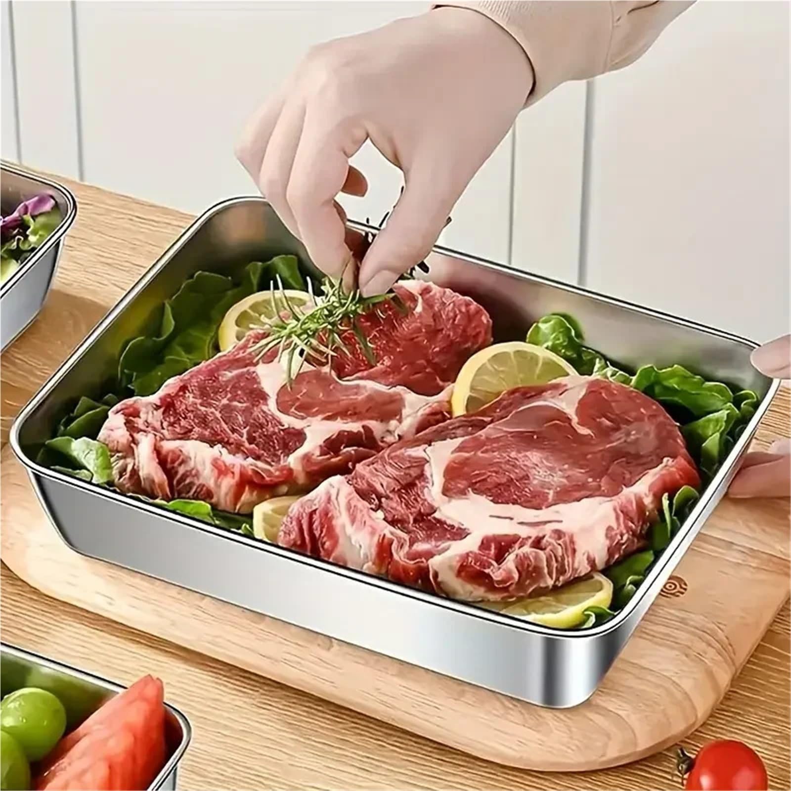Contenitore In Acciaio Inossidabile Con Piastra Da 6 Pezzi Per Il Cibo
