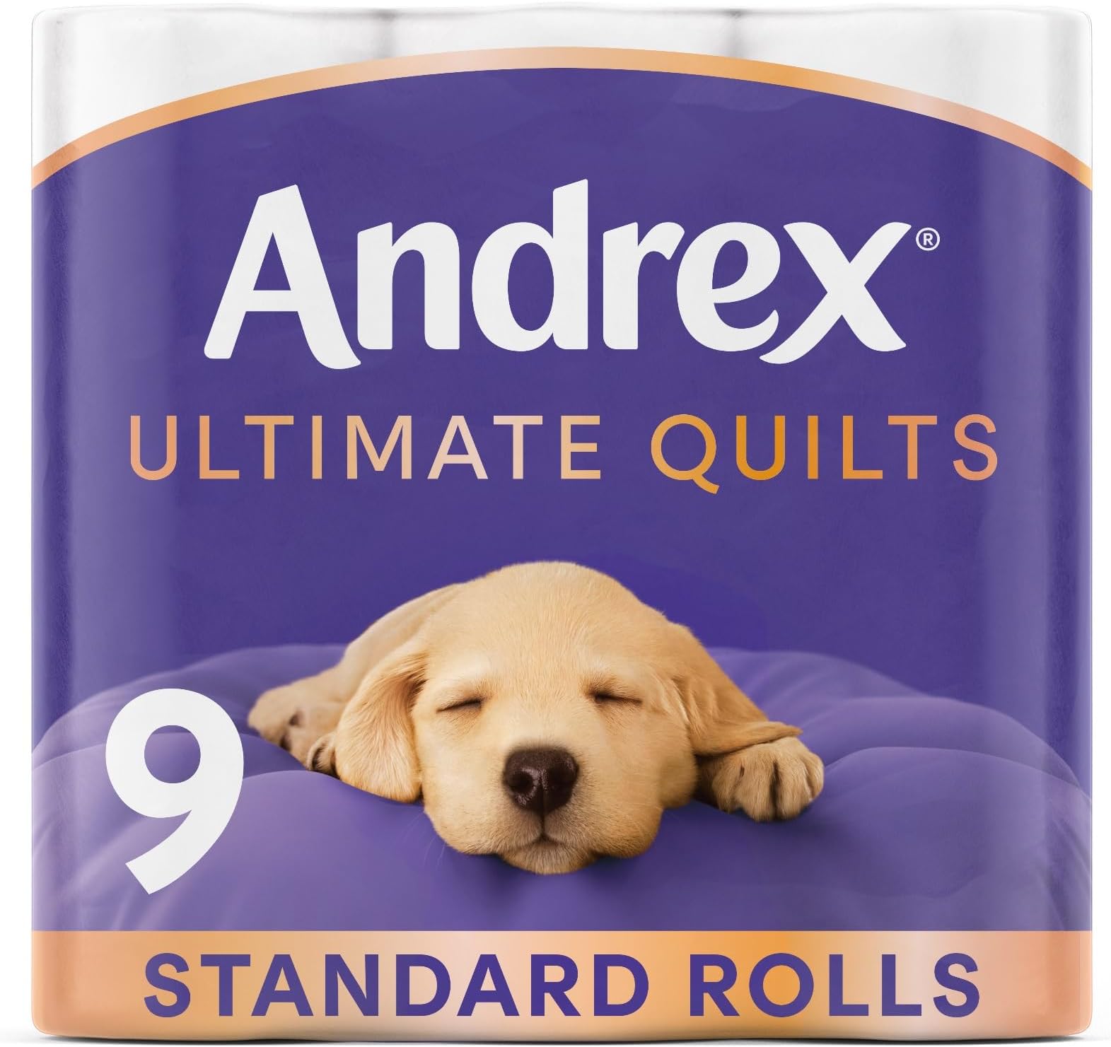 Ultimate Quilts Toilet Tissue 9 Standard Toilet Rolls, Air Pocket Technology for Soft, Thick Sheets (Previously Andrex Supreme Quilts Toilet Paper) – 9 Toilet Rolls