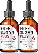 (2 Pack) Free Sugar Plus – FreeSugar + Liquid Drops Formula with Natural Ingredients | Premium Circulation & Balance Support Supplement for Healthy Levels, Energy & Well-Being, Reviews (60 Servings)