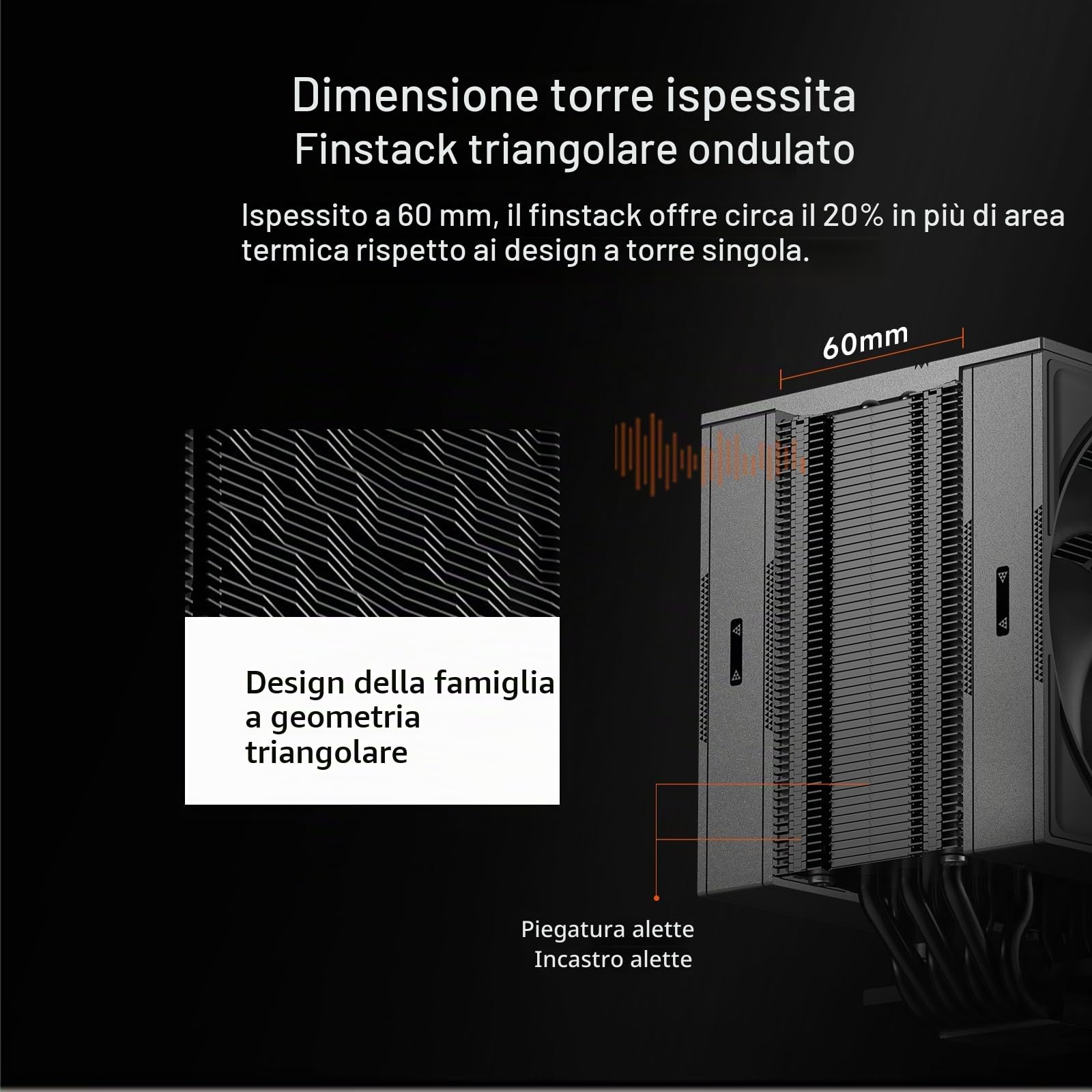 CPS RZ700D BK Dissipatore per CPU ad Aria, Cooler Flagship a Torre Singola con 7 Heatpipe e Ventola F5 S120 PWM, Copertura Superiore Magnetica, Compatibile con Intel LGA 1700/1851/1200 & AMD AM5/AM4