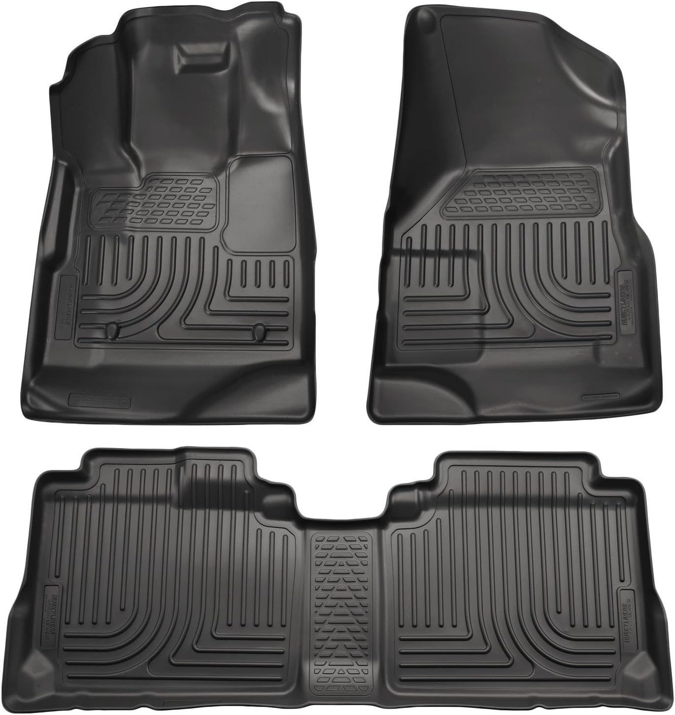 Husky Liners Weatherbeater Floor Mats | Fits 2009-2012 Ford Escape; 2009-2011 Mazda Tribute & Mercury Mariner | Front & 2nd Row, 3-pc Black - 98351