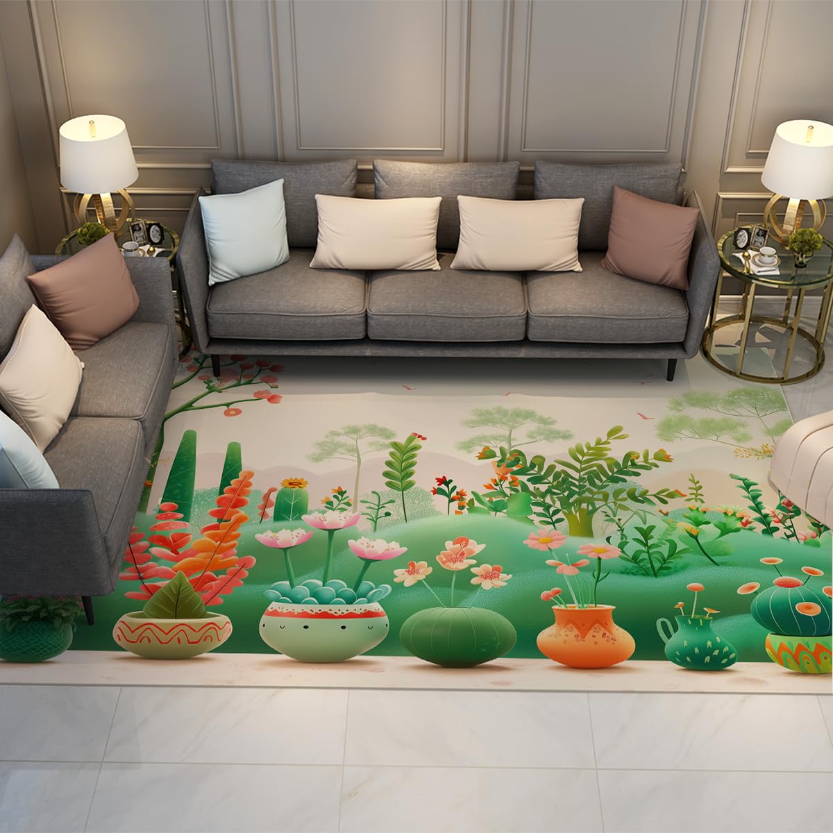 Tapis de style cartoon moderne haut de gamme doux 160x200