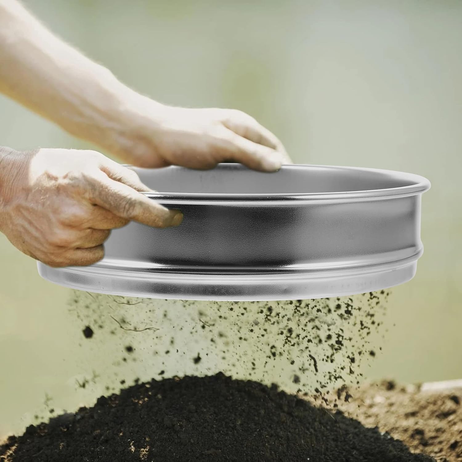 Multi-Functional Stainless Steel Test Sieve Mesh and Lightweight for Soil Analysis Laboratory Testing and Household Use