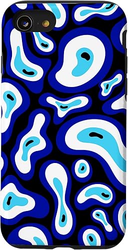Miniatura 17 de Funda para iPhone 15 Pro Evil Eye Turkish Groovy Swirl Pattern Good Vibes