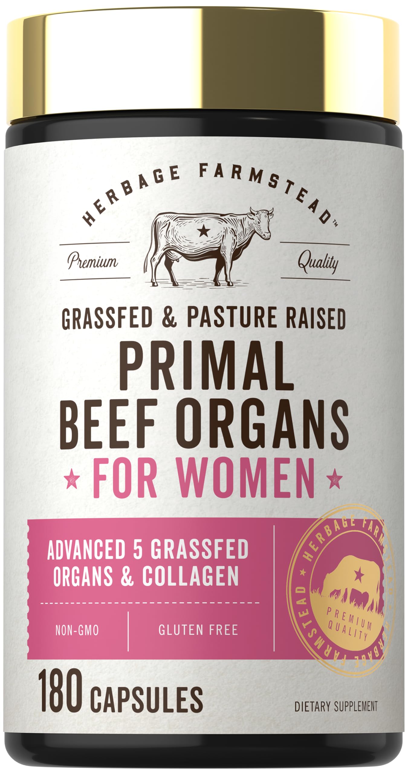 Carlyle Beef Organ Supplement for Women | 180 Capsules