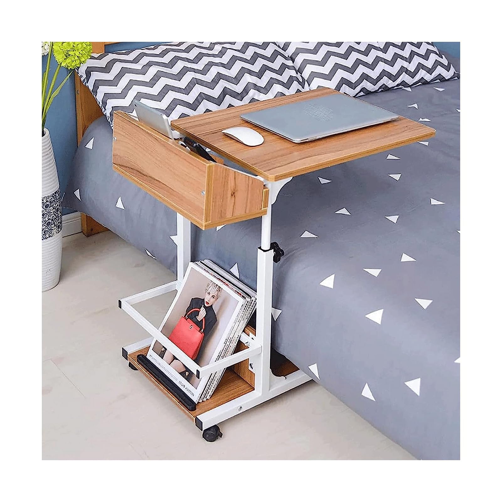 Table de lit hauteur réglable pour soulager le dos en télétravail