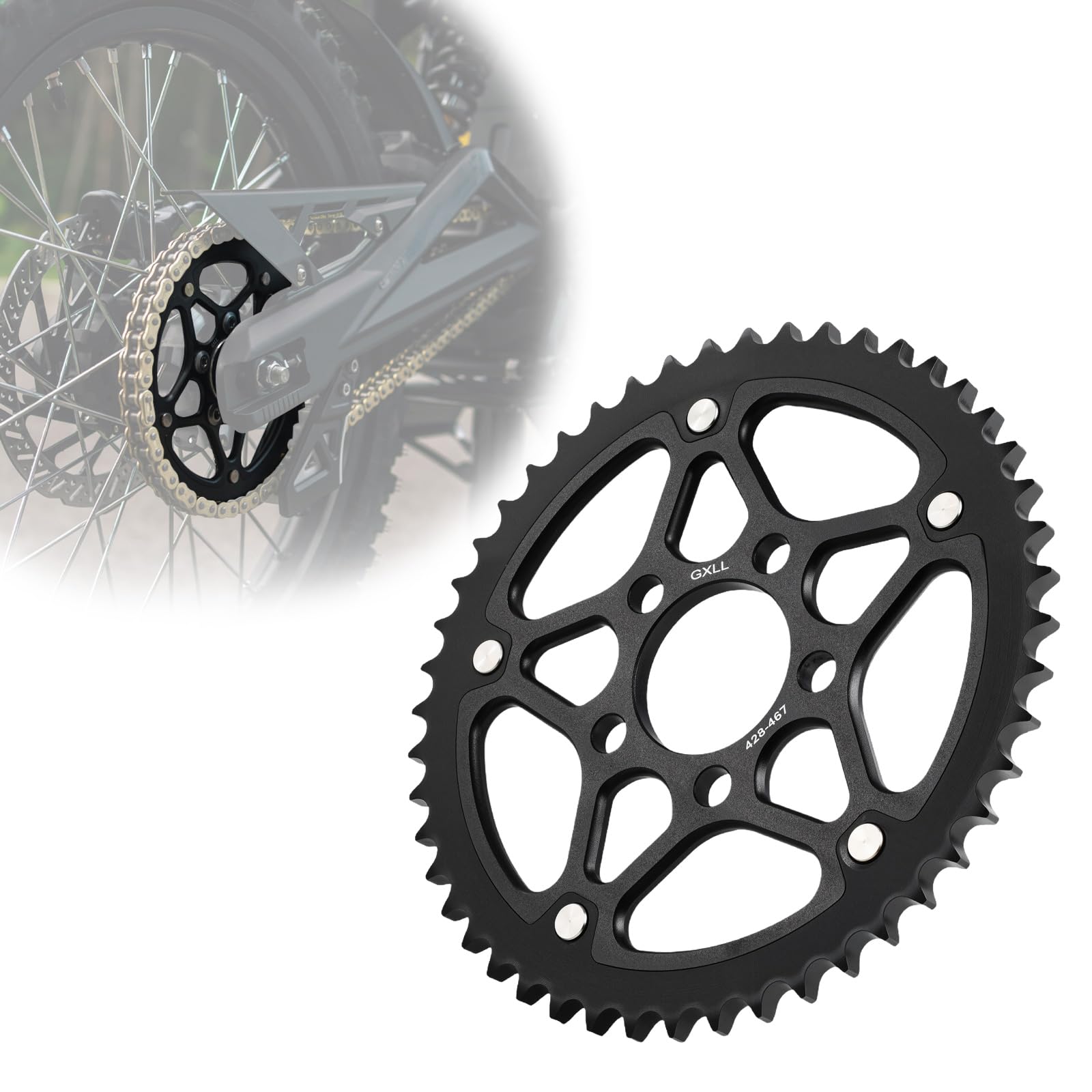 Pignone Posteriore Moto 48 Denti per Talaria, Posteriore 48 Denti, Nero | Trasmissione Posteriore, Uso Dirt Bike Elettrica, per Talaria, Posteriore 48 Denti, Talaria MX5 TL5500